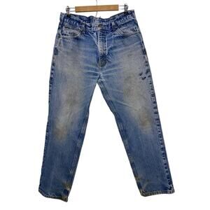 Carhartt Mens 36x32 Relaxed Fit Jeans Pants Straight Leg Wear & Discoloration